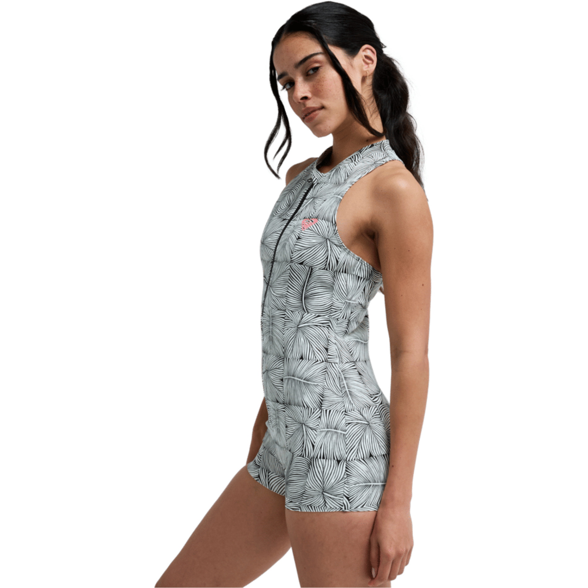 2026 Roxy Womens Pro Surf Boyleg One Piece ERJX103817 - Anthracite Popiscus